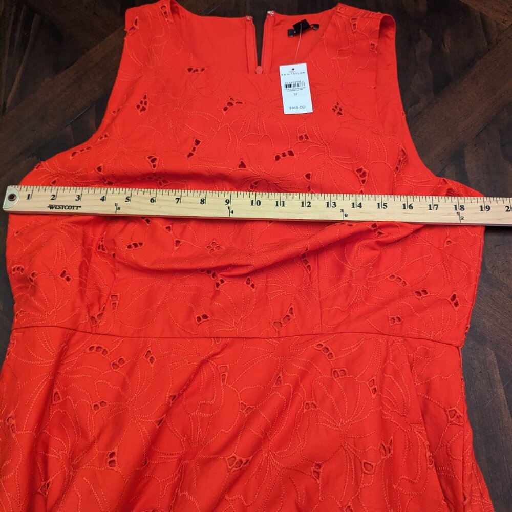 Ann Taylor Eyelet Belted Halter Flare Dress - Picture 11 of 13